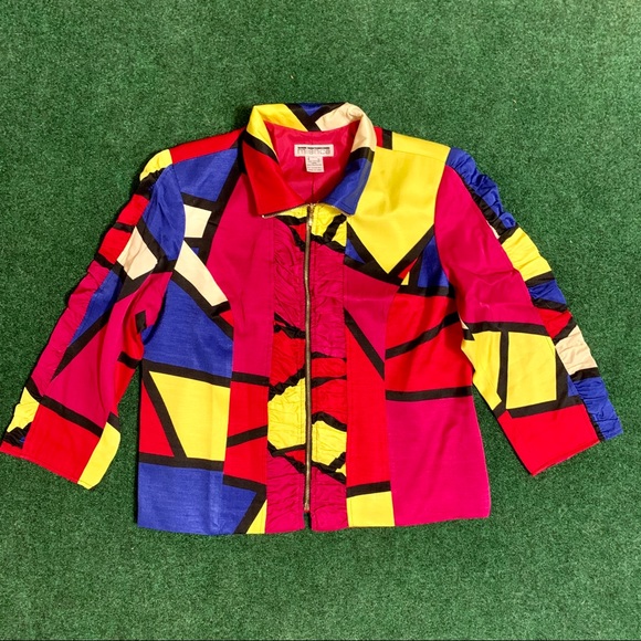 Vintage | Jackets & Coats | Vintage 98s Colorblock Patchwork Zip